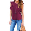 Image of Women Chiffon Blouse  Summer Sexy O Neck Sleeveless