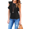 Image of Women Chiffon Blouse  Summer Sexy O Neck Sleeveless