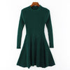 Image of Women Long Sleeve Sweater Dress Women's Irregular Hem Casual Autumn and Winter