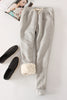 Image of Women Pant Winter Thick Lambskin Cashmere Pants