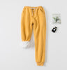 Image of Women Pants Solid Elastic Waist Thick Harem Pants