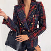 Image of Women Plaid Coat Winter  Elegant Ladies