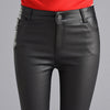 Image of Women Thin Velvet PU Leather Pants