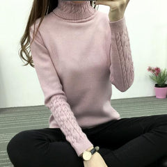 Women Turtleneck Winter Sweater Women  Long Sleeve