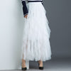 Image of Women irregular Tulle Skirts Fashion Elastic High Waist Mesh