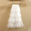 Image of Women irregular Tulle Skirts Fashion Elastic High Waist Mesh