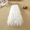 Image of Women irregular Tulle Skirts Fashion Elastic High Waist Mesh