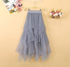 Image of Women irregular Tulle Skirts Fashion Elastic High Waist Mesh