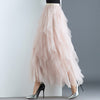 Image of Women irregular Tulle Skirts Fashion Elastic High Waist Mesh