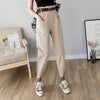 Image of Women pants 2019 spring summer fashion female solid high waist