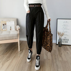 Women pants 2019 spring summer fashion female solid high waist