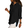 Image of Women's Office Lady Chiffon Irregular Shirt