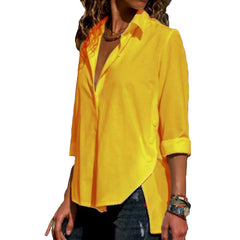 Women's Office Lady Chiffon Irregular Shirt