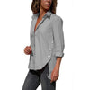 Image of Women's Office Lady Chiffon Irregular Shirt