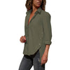 Image of Women's Office Lady Chiffon Irregular Shirt