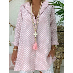 Women's Summer Loose Casual Dot Blouse Shirt