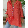 Image of Women's Summer Loose Casual Dot Blouse Shirt