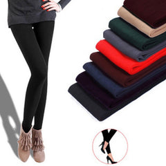 Women winter warm leggings skinny stretch fleece pants