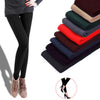 Image of Women winter warm leggings skinny stretch fleece pants