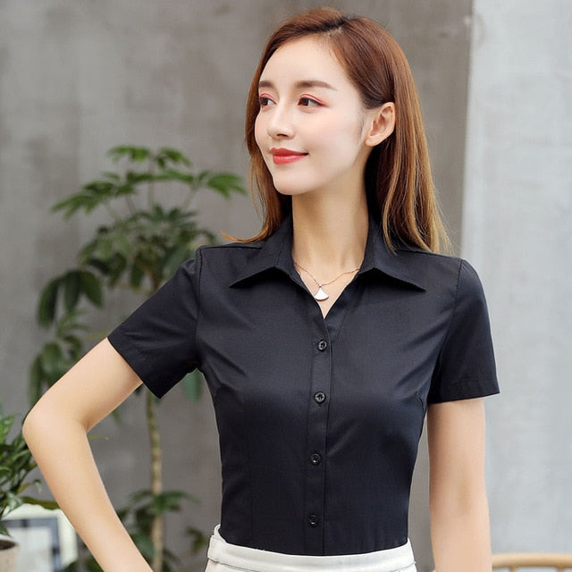 Womens and Blouses Cotton Women Shirts Solid