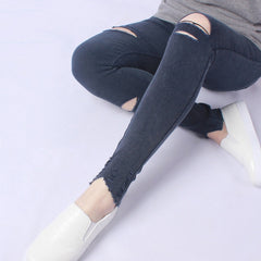 Plus Size M-5XL Summer Hole Ripped Jeans