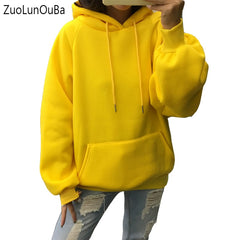 winter Casual Fleece women Hoodies Sweatshirts long sleeve