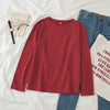 Image of autumn long Sleeve casual loose Tshirt korean ulzzang Women T-shirts stripe pink tops