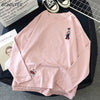 Image of autumn long Sleeve casual loose Tshirt korean ulzzang Women T-shirts stripe pink tops