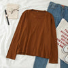 Image of autumn long Sleeve casual loose Tshirt korean ulzzang Women T-shirts stripe pink tops