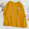 Image of autumn long Sleeve casual loose Tshirt korean ulzzang Women T-shirts stripe pink tops