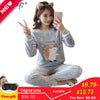 Image of Autumn & Winter Women Pyjamas Sets pajamas Sleepwear Suit Thick