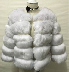 S-3XL Mink Coats Women Winter Top Fashion Pink FAUX Fur Coat