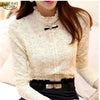 Image of Women Shirts Crochet Blouse Lace Shirt clothes