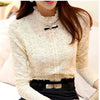 Image of Women Shirts Crochet Blouse Lace Shirt clothes