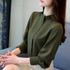 Image of long sleeve women blouse shirt for plus size women