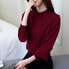 Image of long sleeve women blouse shirt for plus size women