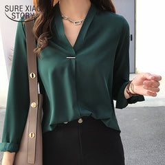 women chiffon blouse shirt long sleeve women shirts