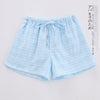 Image of Summer Women Sleep Shorts Cotton Gauze Pajamas Pants