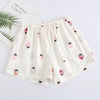 Image of Summer Women Sleep Shorts Cotton Gauze Pajamas Pants