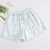 Image of Summer Women Sleep Shorts Cotton Gauze Pajamas Pants