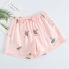 Image of Summer Women Sleep Shorts Cotton Gauze Pajamas Pants