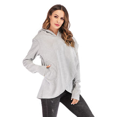 2020 Autumn Winter Plus Size Long Sleeve Pocket Pullover Hoodie