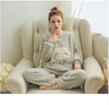 Image of Women Pajama Sets for  Autumn and  winter Flannel