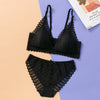 Image of Set Lace Front Closure Seamless Push Up Underwear Briefs Women Wireless Lingerie Sets