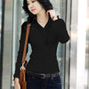 Image of Summer Qualities Women's Office Lady Formal Party Long Sleeve Slim Collar Blouse