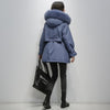 Image of Large Natural Fox Fur Hooded Winter Jacket