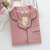 Image of 100% gauze cotton long sleeve casual sleepwear women