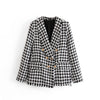 Image of Tangada Women Thick Tweed Coats Jacket Long sleeves