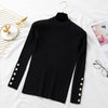 Image of Women Long Sleeve Turtleneck Pure Slim Sweater