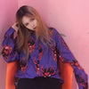 Image of long sleeve women blouse spring & autumn loose gothic Devil print blouses